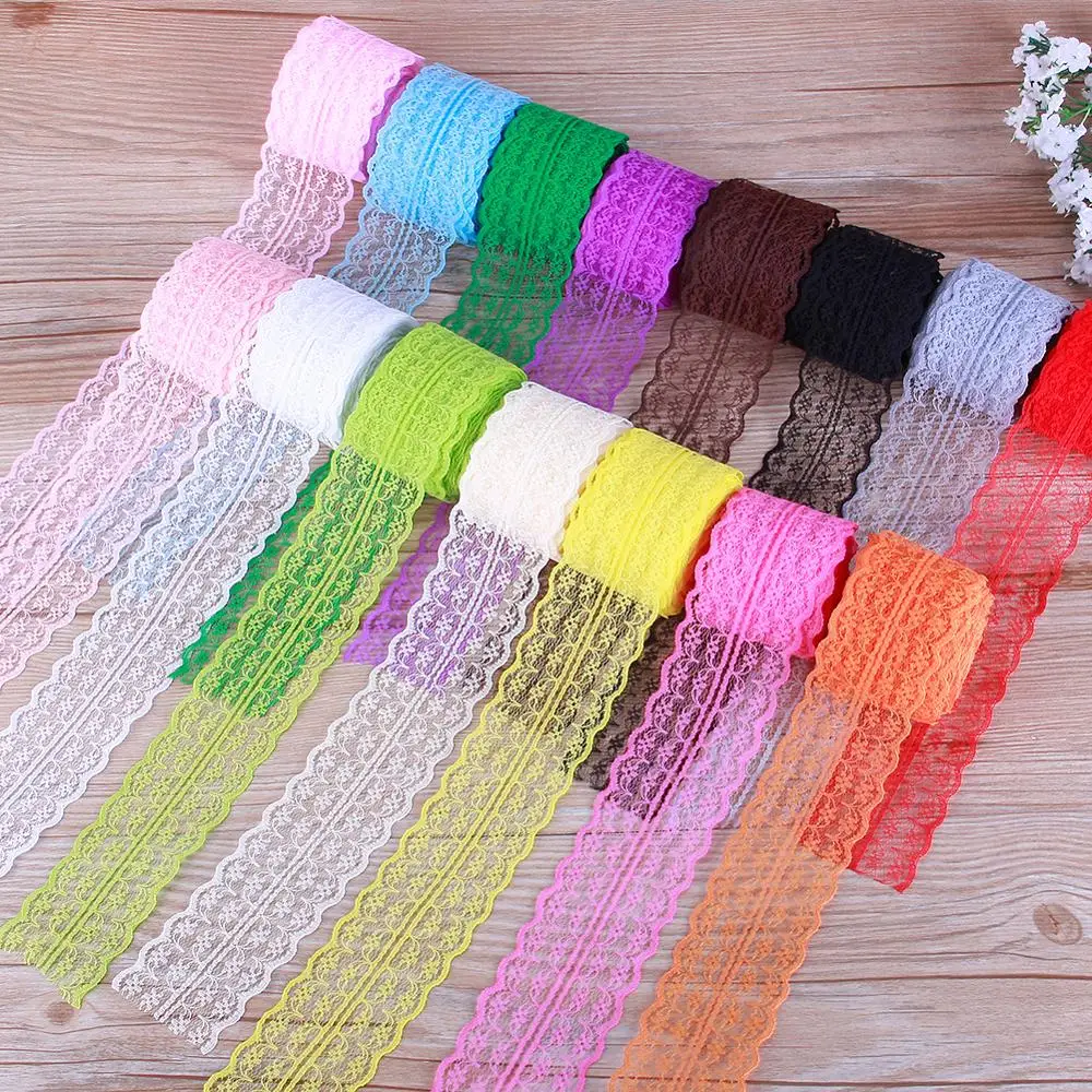 

Beautiful 4.5CM 10 Yards Retro Embroidered Lace Ribbon Trim Ribbon DIY Craft Sewing Decor Decoration Accessories