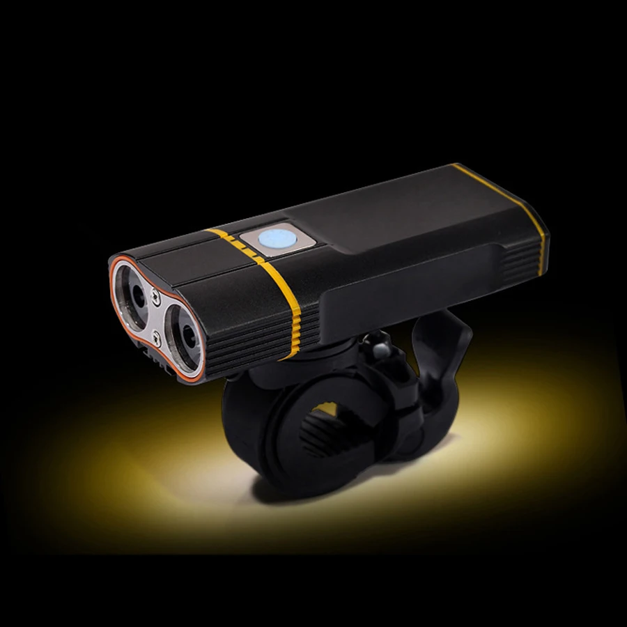 

2400 LM Bicycle Light 2x XML-L2 LED Bike Light With USB Rechargeable Battery Cycling Front Light +Handlebar Mount