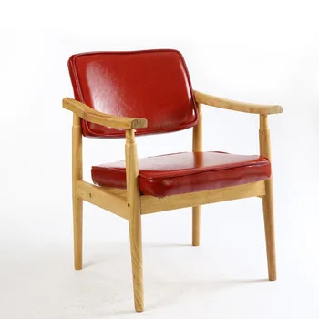 

Cafe Chairs Cafe Furniture solid wood+leather coffee chairs dining chair chaise minimalist modern nordic chair new 54*50*80cm