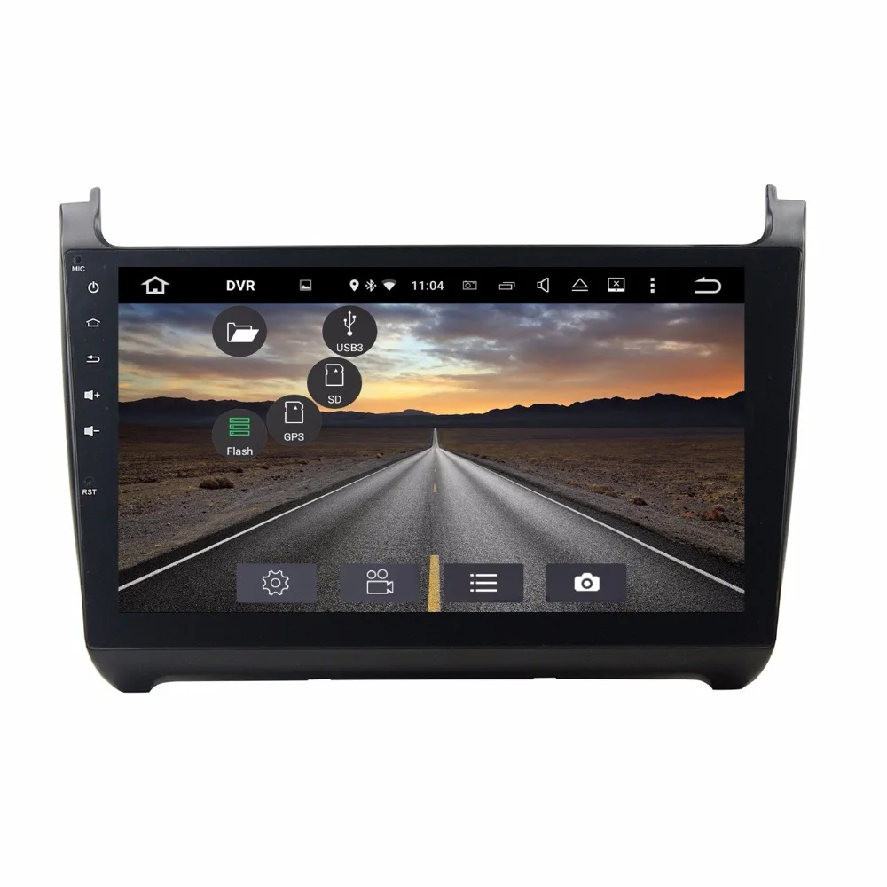 Best Octa Core 10.1" Android 9.0 Car Radio DVD GPS for Volkswagen POLO 2015 With 4GB RAM Bluetooth 64GB ROM stereo navigation 64G ROM 4