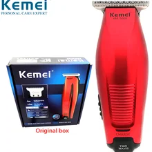Kemei Профессиональная Беспроводная Машинка для стрижки волос 0 мм baldheed триммер для бороды точность моделирования DIY машинка для стрижки волос