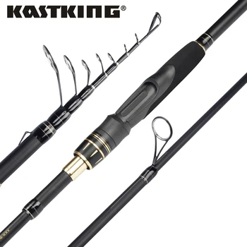 

KastKing BlackHawk II Telescopic Spinning Casting Fishing Rod Portable Ultralight Rod with 24-Ton Carbon M MH ML Power F Action