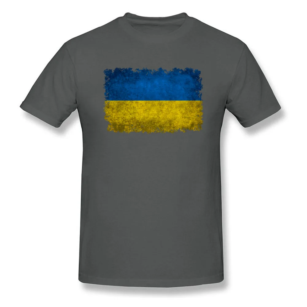 Design Cotton Fabric Top T-shirts for Male Short Sleeve Cool Tops Shirt Coupons April FOOL DAY Round Collar Tee-Shirts Leisure Flag of Ukraine in vintage retro style carbon