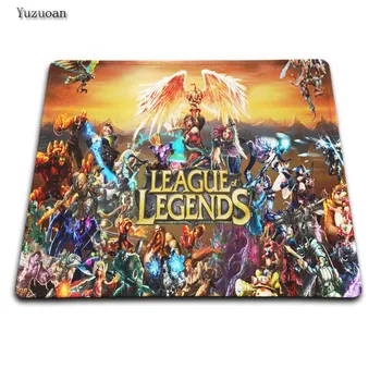 

Yuzuoan Cool Game For League of Legends Custom Design Rectangle Gaming Computer LOL Mouse pads 180x220x2mm White Lock Edge