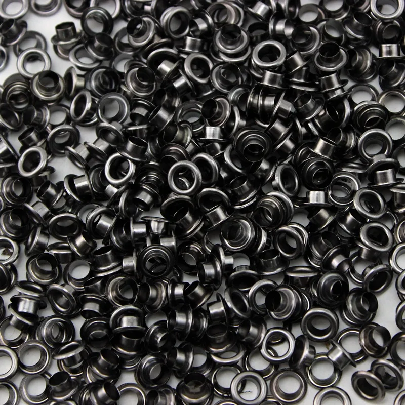 

300pcs 5MM COPPER Electroplating black nickel eyelets buttons clothes accessory handbag findings