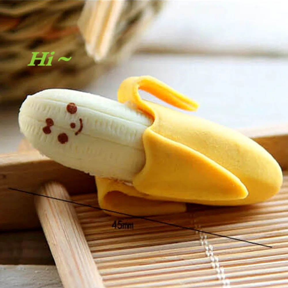 Buy 2pcs Lovely Cute Banana Eraser Fruit Style Pencil