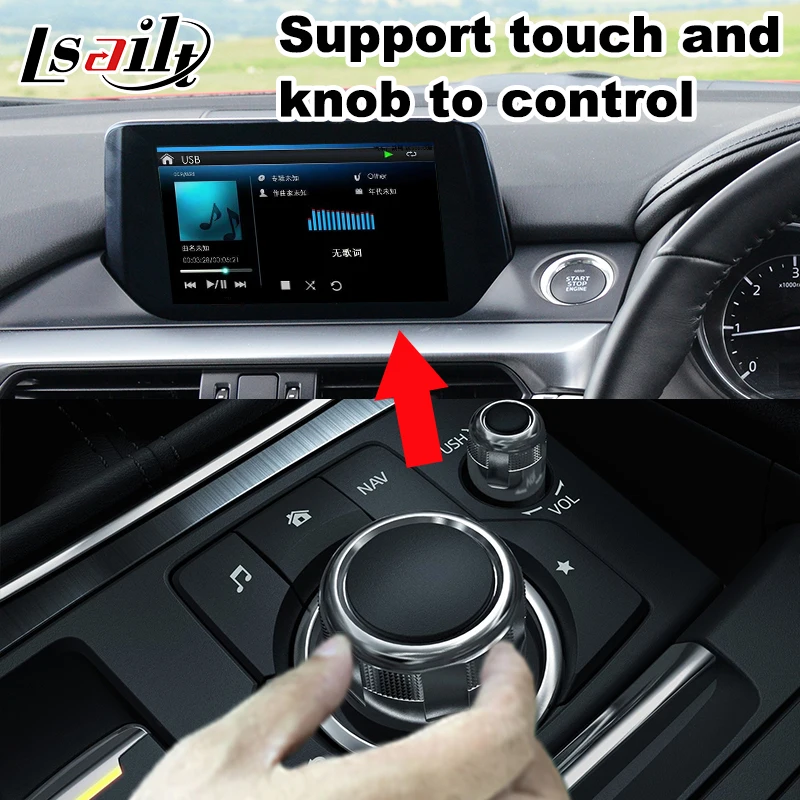  Lsailt Android 7.1 Car GPS Navigation Box for Mazda 6 MZD system with 3GB RAM 32GB ROM T7  video in
