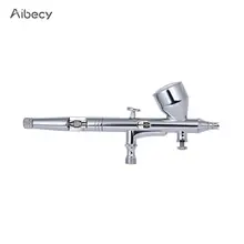 Гравитационная подача двойного действия Аэрограф воздуха кисти комплект пистолет-распылитель набор с воздушный шланг-игла сопло 9cc цвет чашки для окраски