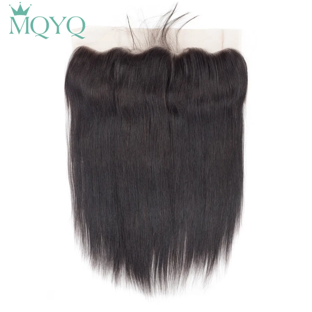 MQYQ бразильские прямые волосы 100% человеческие волосы 10-20 дюймов 13*4 Кружева ЛОБНЫЙ натуральный цвет не-завитые здоровые волосы 1 шт./лот