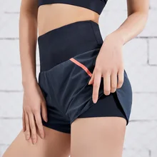 EDONNICA, шорты для йоги с высокой талией, женские спортивные шорты с Лингом, быстросохнущие шорты для бега, тренировки, спортзала