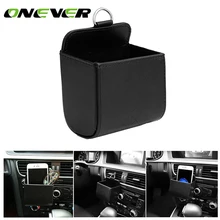 1 шт. автомобильный выход вентиляционное отверстие мусорный ящик Авто из искусственной кожи держатель для мобильного телефона сумка-Органайзер подвесной ящик