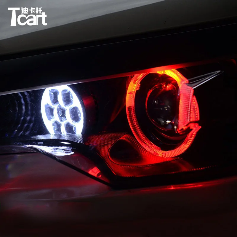 Tcart High quality LED single lights high beam len with devil eyes LED