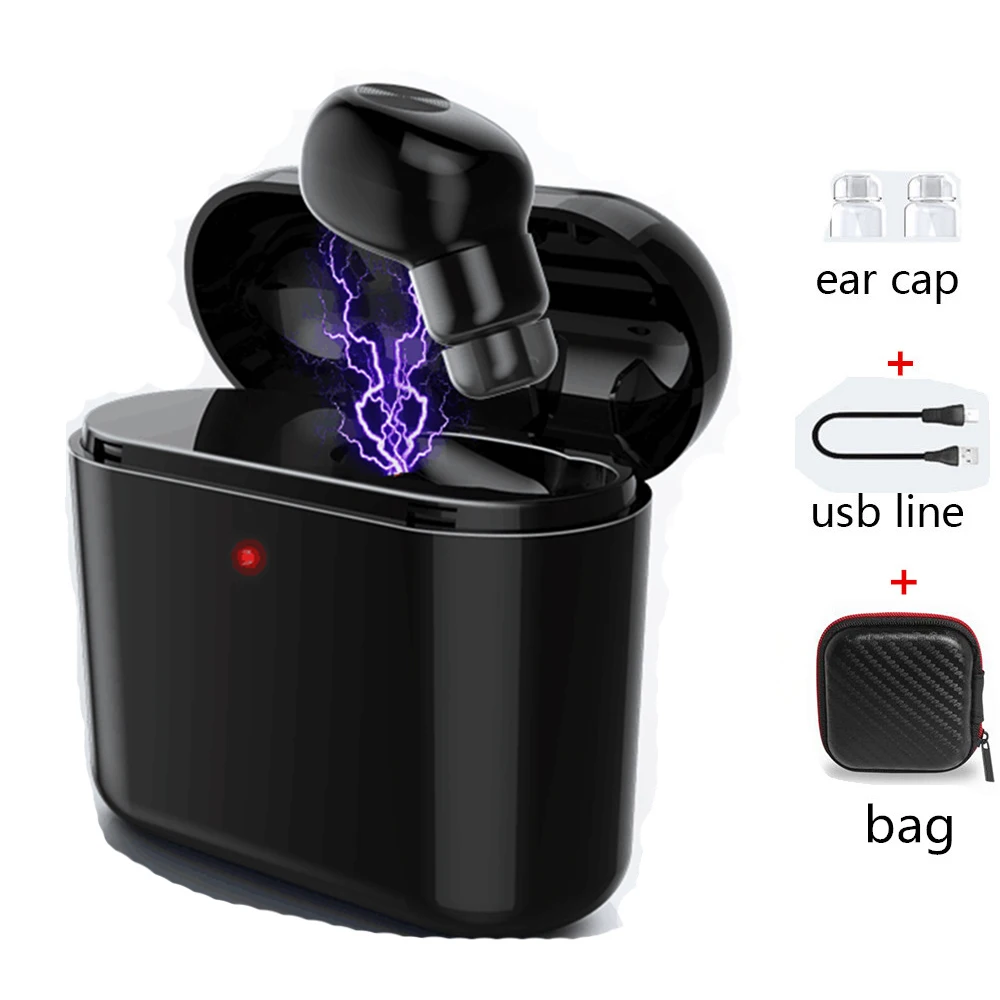 

BL1 Mini Wireless Bluetooth 4.2 Earphone in-ear Sports with Charging box 700mAh Power Bank Mic Earbud Smart Headset Earpiece