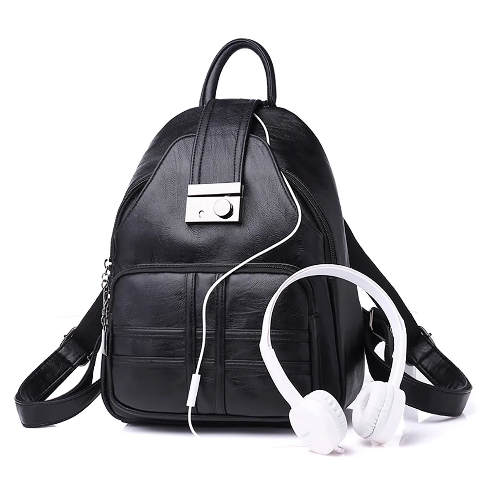 MOLAVE рюкзак женский японский и корейский простой Повседневный мягкий кожаный рюкзак Противоугонный маленький дорожный рюкзак женский 2018Oct25
