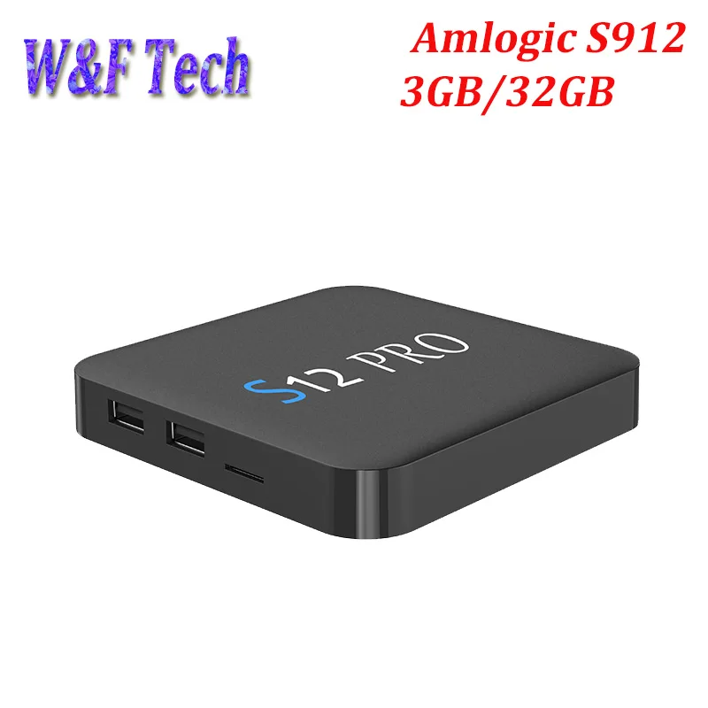 10 шт. S12 PRO Amlogic S912 3 ГБ 32 ГБ Android 7,1 Smart ТВ коробка Восьмиядерный 64bit Media Player поддержка BT4.0 4 К H.265 Декодер каналов кабельного телевидения