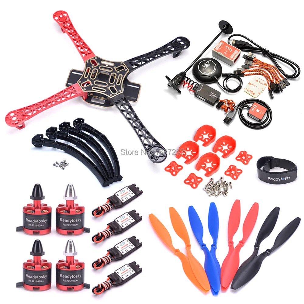 

F450 450mm Quadcopter Frame kit & APM2.8 / Naza M Lite Flight Controller Board with M8N GPS 2212 920kv Motor 30A simonk ESC