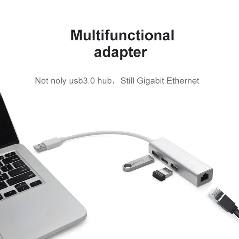 Сетевой адаптер OFCCOM USB 3 0 Gigabit Ethernet + концентратор с портами к RJ45 10/100/1000M Lan Card для