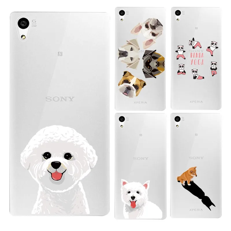 Fox Soft Clear TPU Phone Case For Sony Z2 Z3 Z4 Z5 C3 C4 C5 Cat Dog Panda Printed Coque Fundas Cartoon Shell Cover Free Shipping | Мобильные