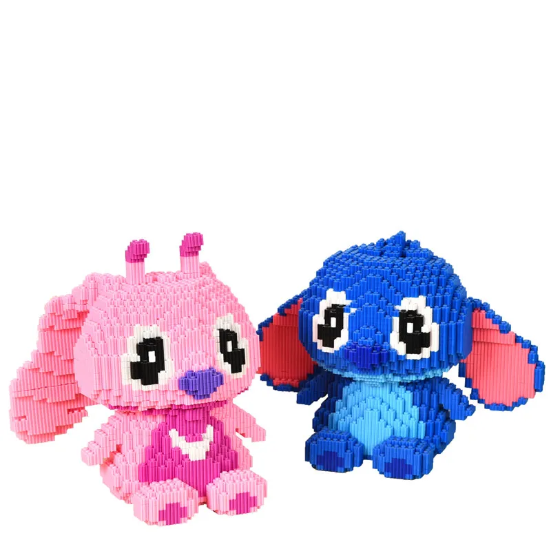 

Stitch Cartoon Model Building Blocks Bricks Kids DIY Birthday Christmas Gifts Toys Diamond Doll Pressure Release