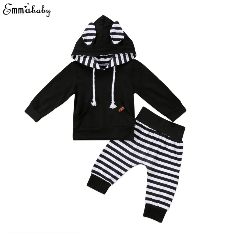 black and white striped newborn pants