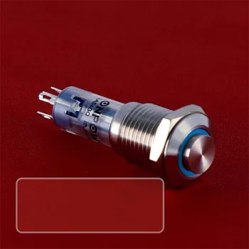 

Diameter 12mm self work push button switch with round indication LED light ,5pcs/lot