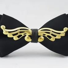 Галстук-бабочка из полиэстера/черно-цвета: золотистый, серебристый/металлический Phoenix Wings Дизайн/Новые мужские модные повседневные с бантом