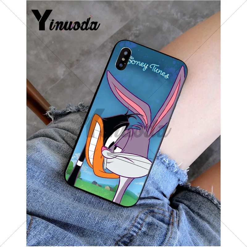 Мягкий чехол Yinuoda Looney tunies для мобильного телефона из ТПУ iPhone 5 5Sx 6 7plus 8 8Plus X XS MAX XR 11