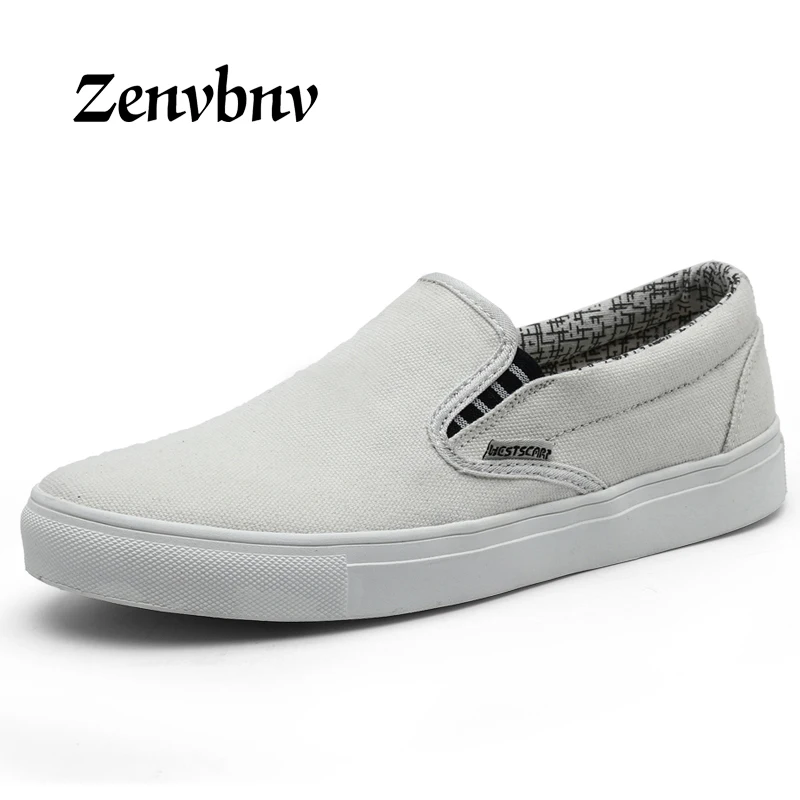 

ZENVBNV 2018 New Style Men Casual Shoes Canvas Male Footwear Comfortable Flat unisex Shoes Slip on Vulcanized Shoes Men Loafers