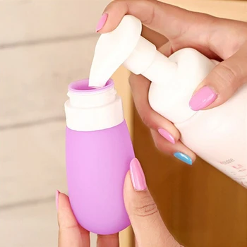 

Hot Selling Silicone Refillable Portable Mini Traveler Packing Bottle Press Bottle for Lotion Shampoo Bath
