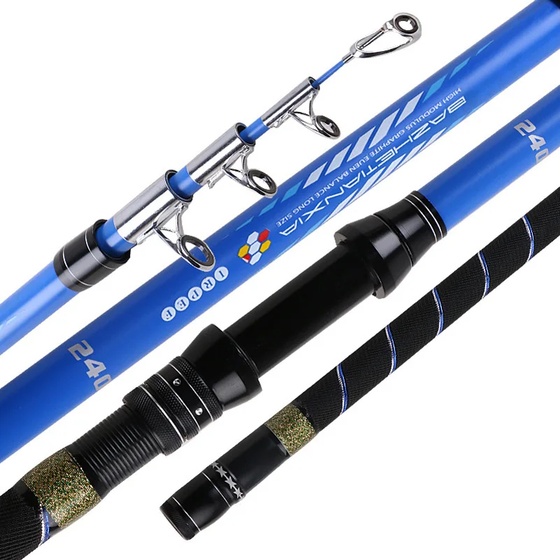 

YUYU Carbon 2.1m 2.4m 2.7m 3.0m 3.6m Telescopic Fishing Rod Metal Wheel Seat Sea Rod Fishing Tackle Spinning rod Fishing Pole