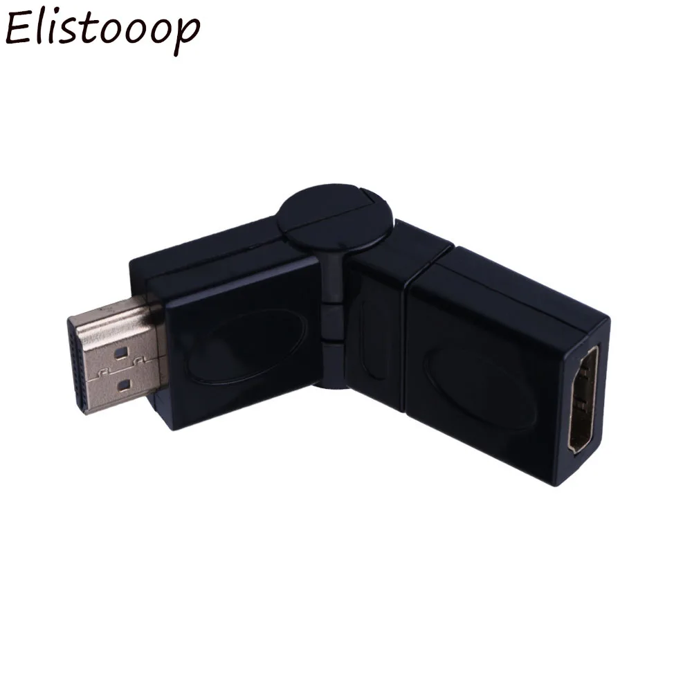 Elistooop HDMI 1 4 Угловой Тип к папа женскому 90 180 360 градусов вращающийся разъем