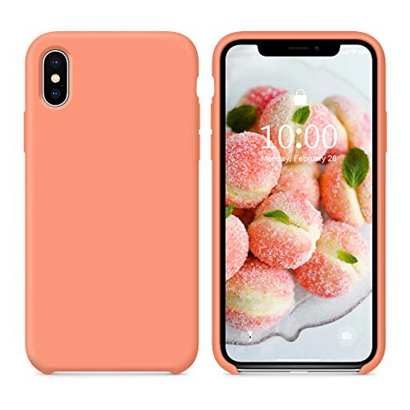 

Liquid Silicone Light Official Case for iPhone X XS Max XR Case Original with Logo Shockproof for iPhone 5SE 6 6S 7 8 Plus Case