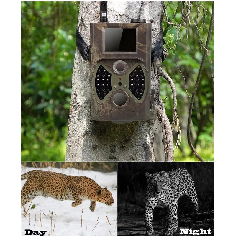 HuntingTrail Camera Cellular Mobile 2G MMS SMTP Photo Trap Night Vision Wireless Wildlife Surveillance Tracking HC300M