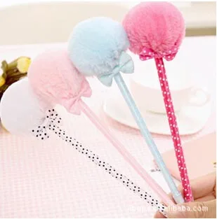 

Free ship! 1lot=40pc!Cute Bow wool ball pen / ball point pen / gift craft pen