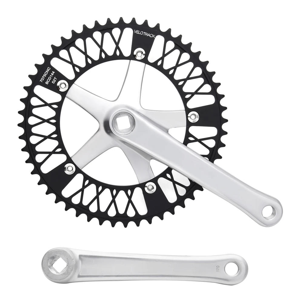 

Fixed Gear Bike Crankset 52T chainwheel accessories Cranks Single Speed road Bicycle