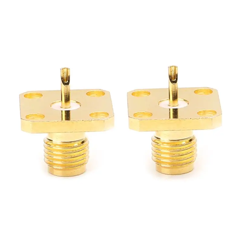 10pcs SMA Female Chassis Panel Mount 4 Hole Post Terminal RF Connector Coaxial Adaptor 5mm | Обустройство дома