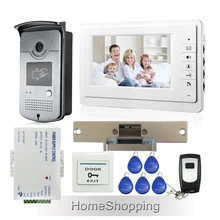 Envío Gratis Nuevo Hogar 7 “Cámara Sistema de Videoportero De Intercomunicación + Lector de RFID + Electric Huelga Lock + Remote Control En Stock
