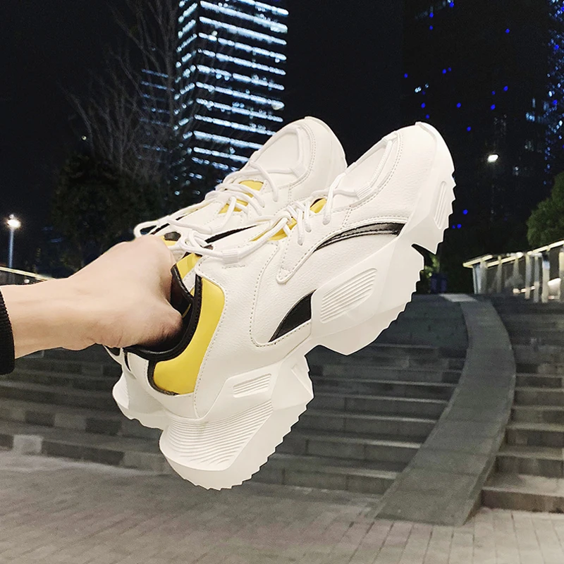

Male Casual Shoes Mens Sneakers Platform 2019 New Hot Sale Shoes For Men Chunky Sneakers Breathable Comfortable K5-04