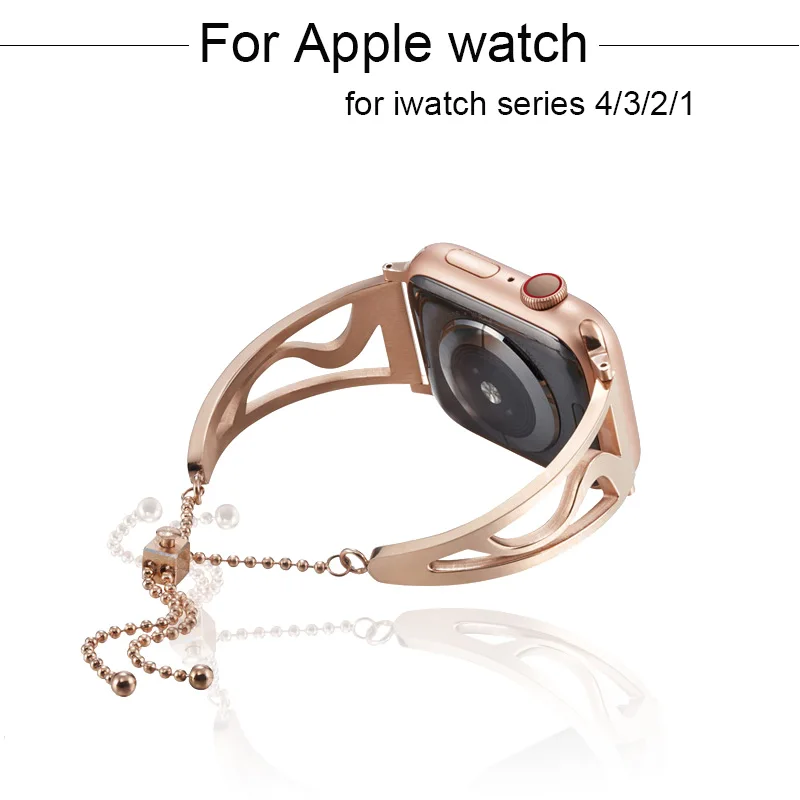 

Stainless Steel Watch Band For Apple Watch Series 4 3 2 1 For iwatch 44mm 40mm 38mm 42mm Loop Bracelet Wrist Watch Strap women