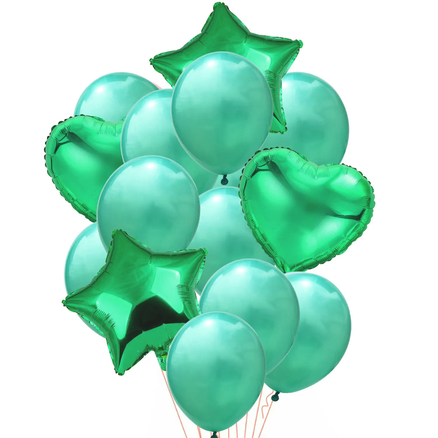 14pcs 12in Confetti Latex Balloons Multi 18in Helium Balloon Happy Birthday Party Decor Wedding Festival Balon Party Supplies - Цвет: green 1