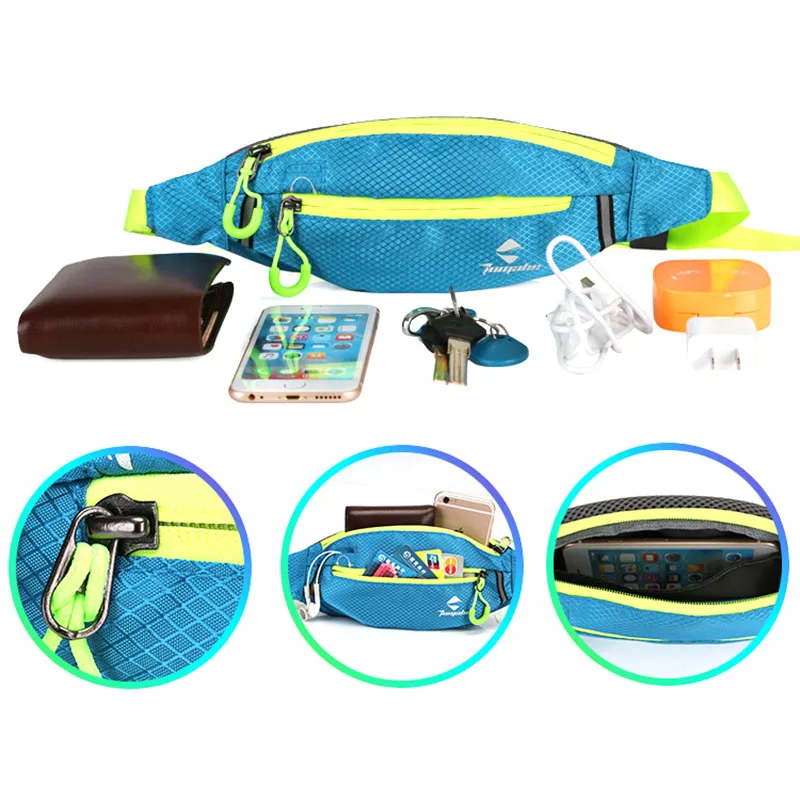 Ультралегкая спортивная водонепроницаемая поясная сумка для бега с отверстием для наушников, мужская и женская поясная сумка, поясная сумка для мобильного телефона, кошелек, сумка