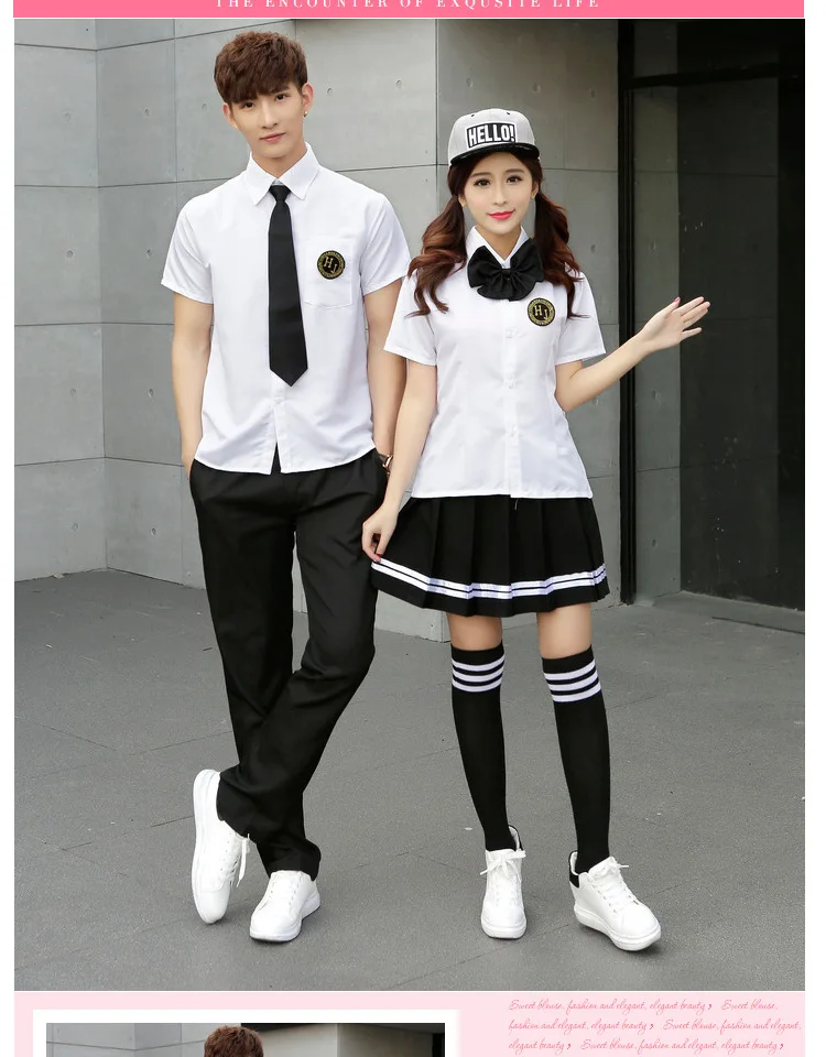 Японская школьная форма для подростков, костюм для колледжа, форма для средней школы, короткий рукав, Белый Топ, синяя юбка, костюм моряка
