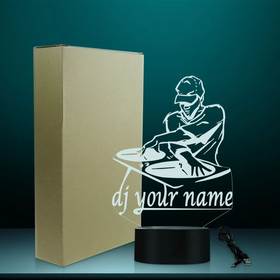 Disco Dj Led Nachtlicht Kreative Tisch Lampe Dj Plattenspieler Personalisierte Gewohnheit Ihr Name Musik Club Party Dekorative Beleuchtung Geschenke Fur Kunden Geschenk Geschenkegeschenke Fur Liebhaber Aliexpress