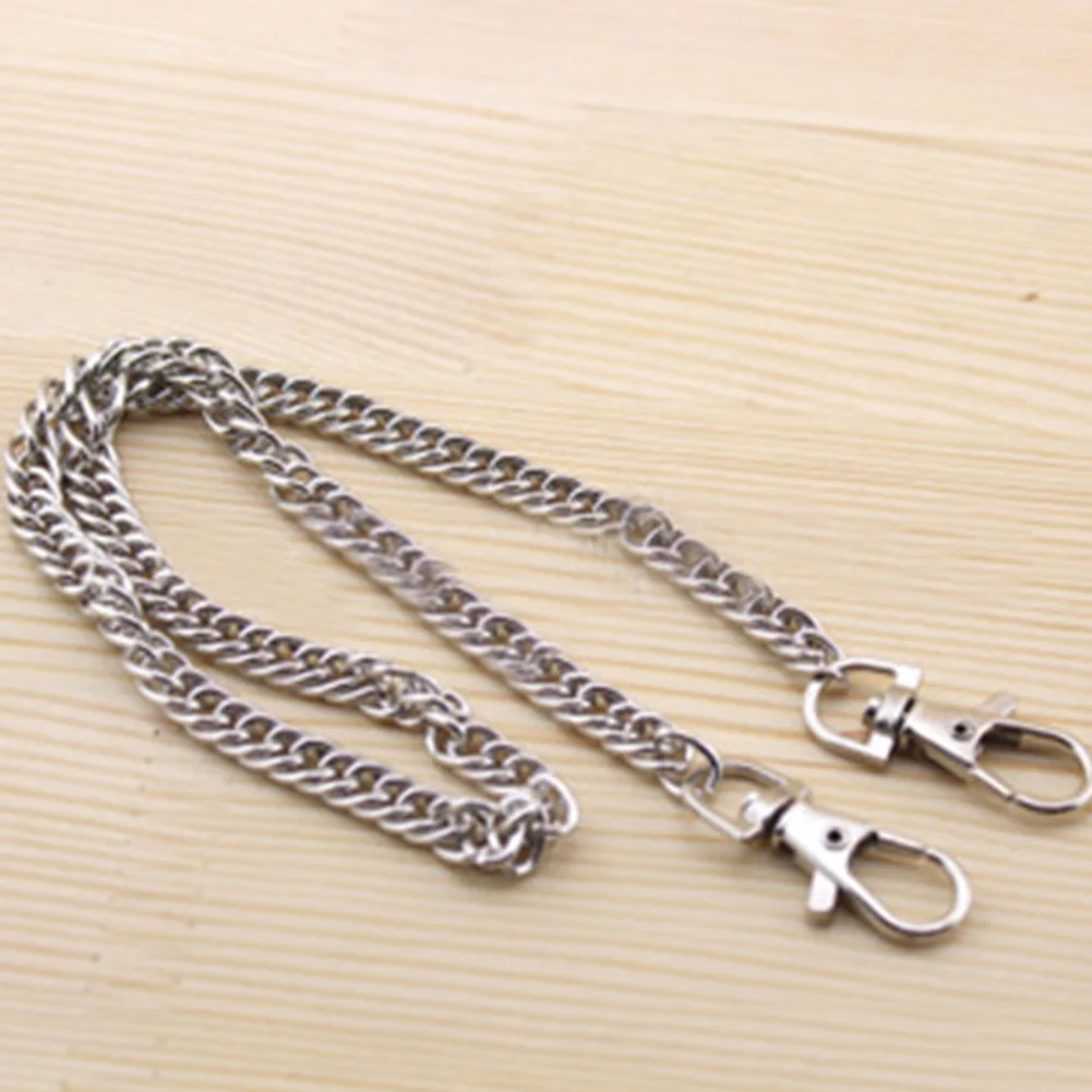 120cm Metal Chain Strap for Shoulder Bags Handbags Handle DIY Chain Belt for Bag Accessories Double Woven Iron Chain Bag Straps