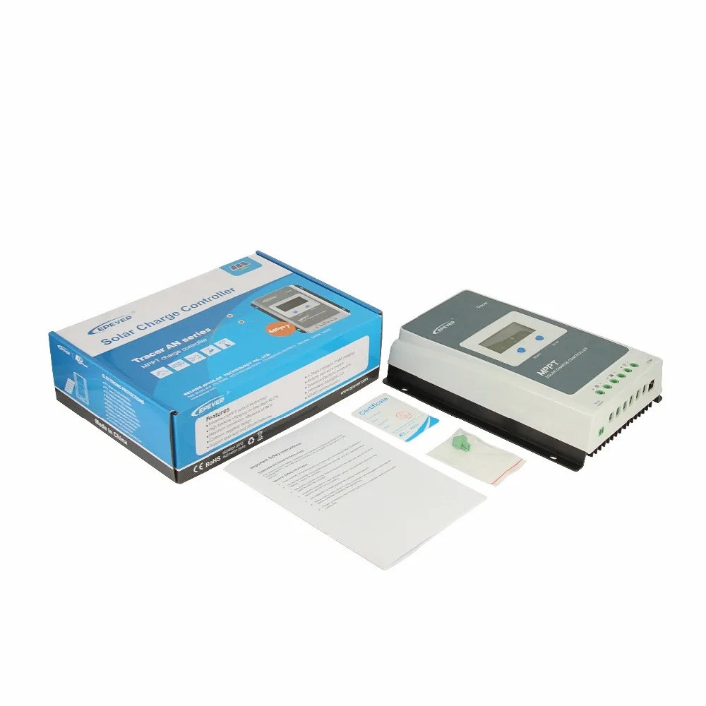 EPever MPPT 40A/30A/20A/10A Контроллер заряда черный светло ЖК дисплей Солнечная Регулятор