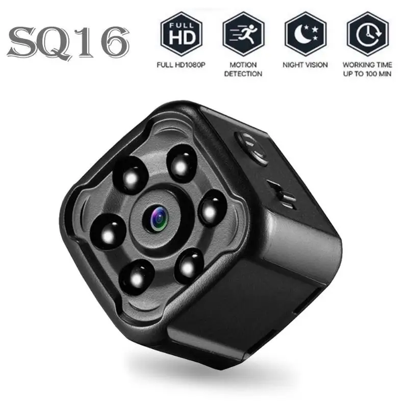 Quelima SQ16 Full HD 1080p Автомобильный видеорегистратор, Мини Автомобильный видеорегистратор, Спортивная DV 6LED ИК видеокамера с ночным видением, цифровой видеорегистратор