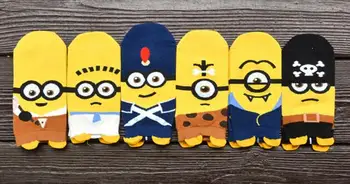 

Recommend !! 12Pcs cartoon socks spring funny sock cute Despicable me cotton short socks SM887