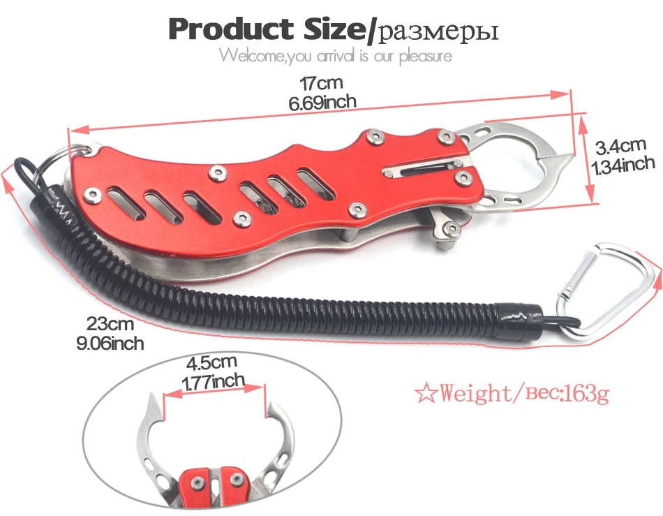 MNFT 1 шт. портативный компактный рыба губы захват Захваты из нержавеющей стали Морская Рыбалка снасти инструменты