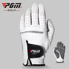 PGM Новые популярные мужские перчатки для гольфа, дышащие кожаные белые нескользящие перчатки для гольфа из овчины, мягкие перчатки для правой и левой рук