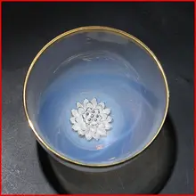 Горячая 1 шт. нефритовый белый керамический стеклянный стакан окрашенный Золотой инкрустированный Серебряный мастер чашка японский кунг-фу чашка